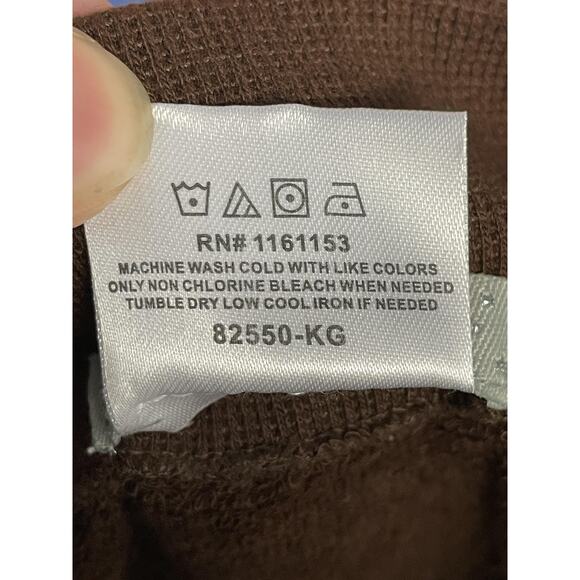 Poof! Leggings Womens M/L Brown Cotton Blend Stretch Pull On Ribbed Lounge - Picture 7 of 7